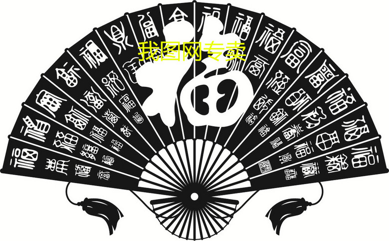 硅藻泥中式背景墙万福图矢量图(图片编号:160