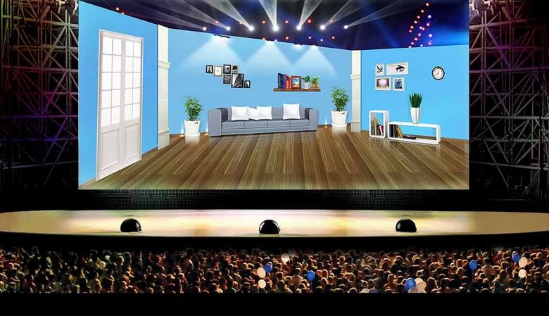 2017年会晚会小品舞台背景图PSD模板(图片编