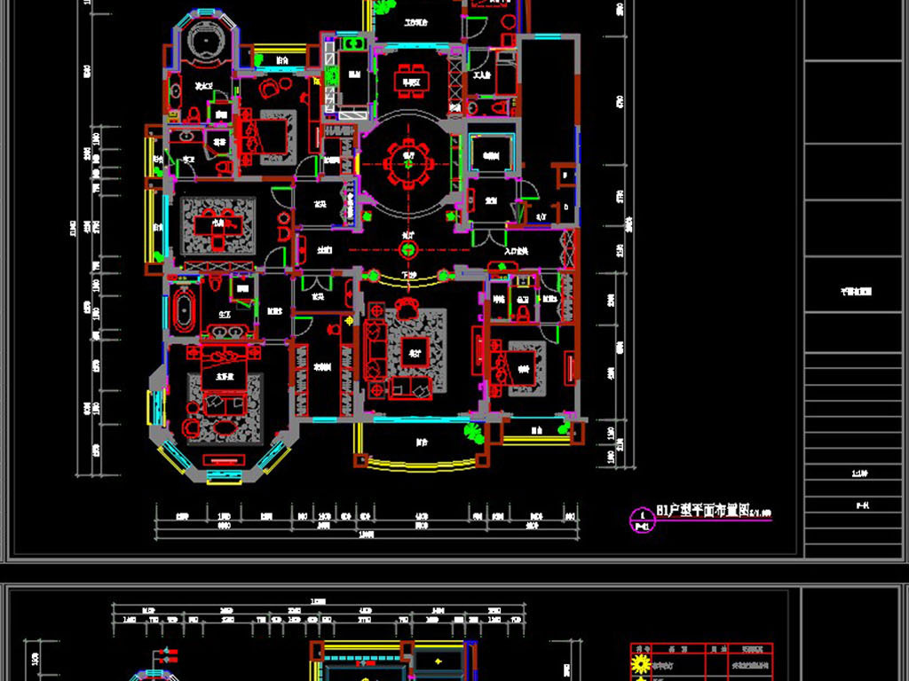 样板房施工图别墅施工图别墅图纸图纸cad吊顶节点图