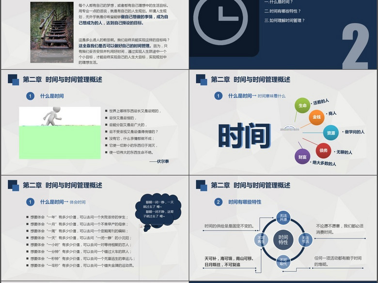 公司内部培训时间管理课程PPT模板(图片编号