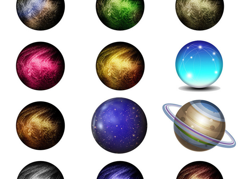 各种宇宙星空球素材免抠PNG透明素材(图片编