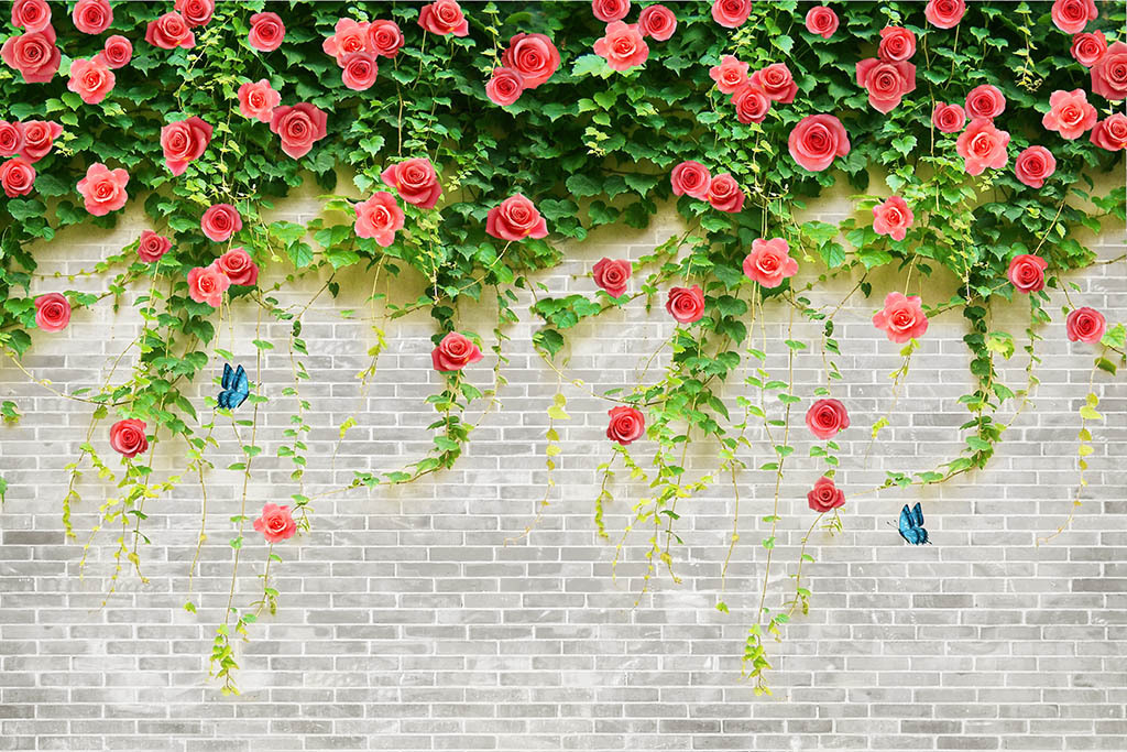 蔷薇花背景墙图片设计素材_高清模板下载(31.30MB)_现代简约电视背景墙大全