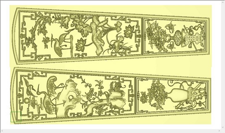 四季仙鹤上盖板精雕没线棺材寿材(图片编号:1