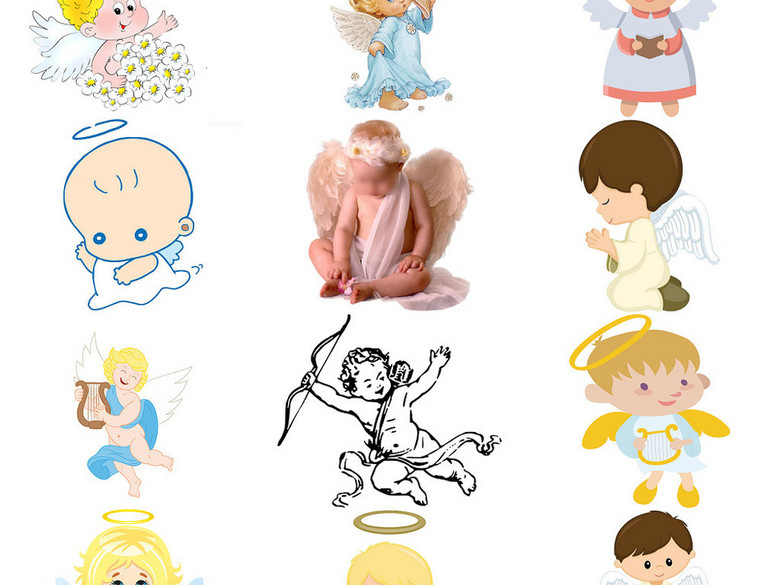 卡通天使小男孩免抠透明素材png图片(图片编号