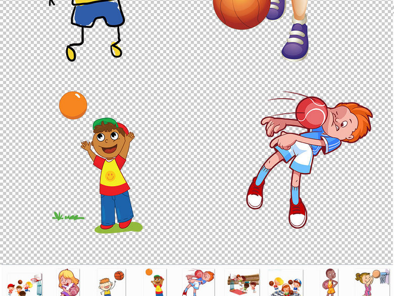 卡通儿童篮球人物设计海报素材(图片编号:160