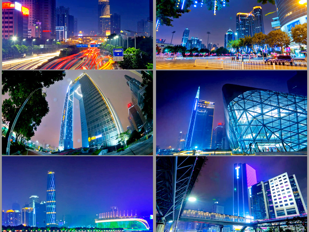 广东广州名胜延时摄影宣传片高清非编素材