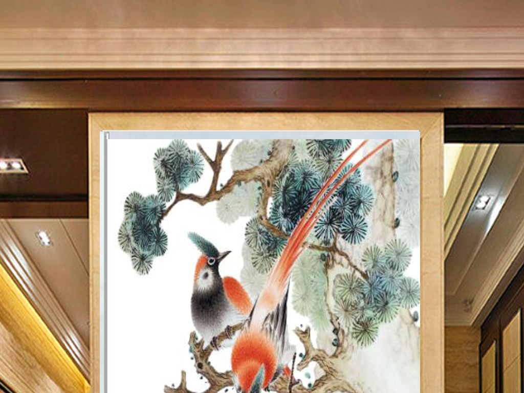 我图网提供精品流行新中式松树工笔花鸟国画玄关背景墙素材下载,作品模板源文件可以编辑替换,设计作品简介: 新中式松树工笔花鸟国画玄关背景墙 位图, RGB格式高清大图,使用软件为 Photoshop CS5(.tif不分层)