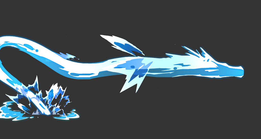 游戏水龙攻击动作特效透明动画素材设计