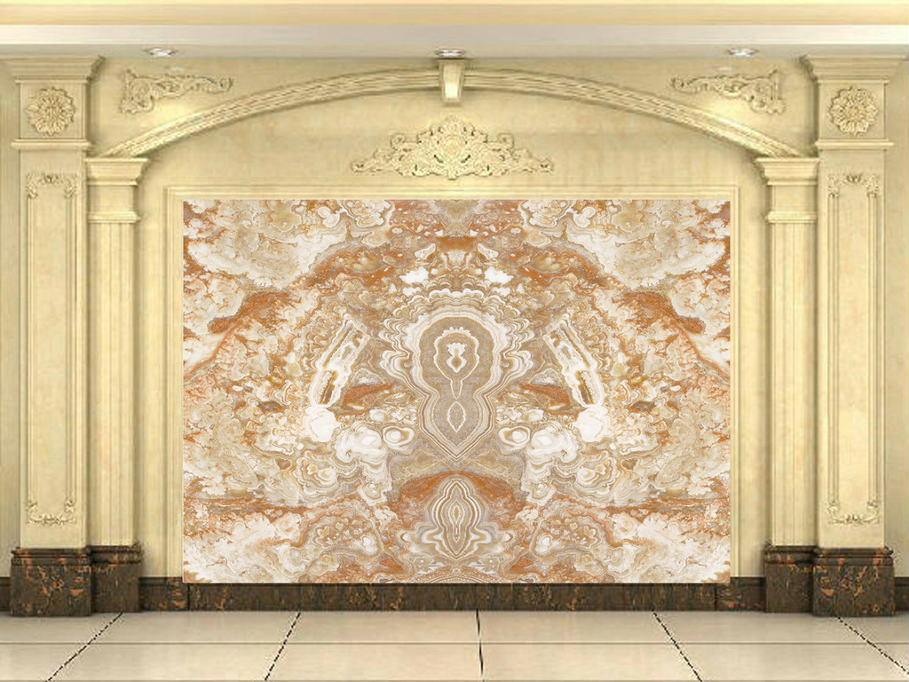 3D艺术雕刻瓷砖背景墙电视背