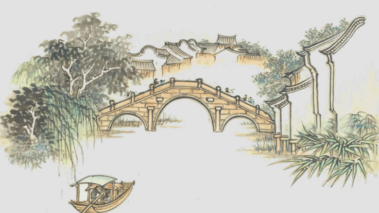 诗词意境江南水乡小桥流水人家(图片编号:161