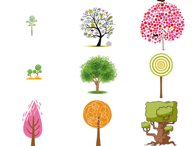 卡通小树卡通大树免抠设计图集3(图片编号:16