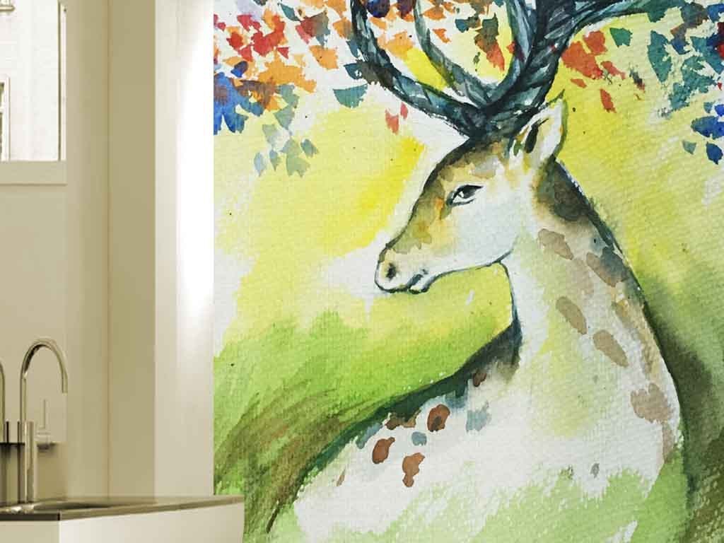 麋鹿泼墨油画北欧现代简约选什么牌子好 同款好推荐