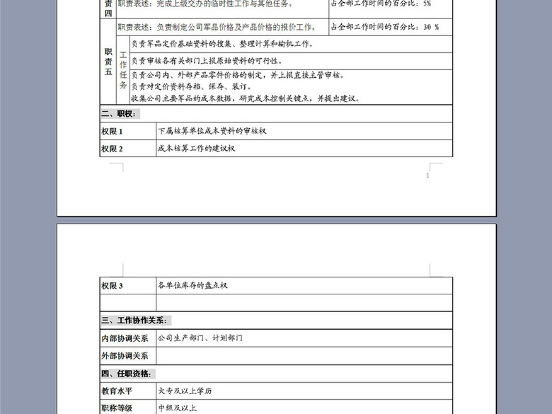 财会审计部成本会计岗位说明书(图片编号:161
