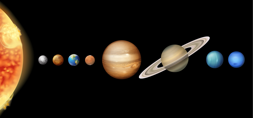 太阳系行星恒星地球九大行星3D模型