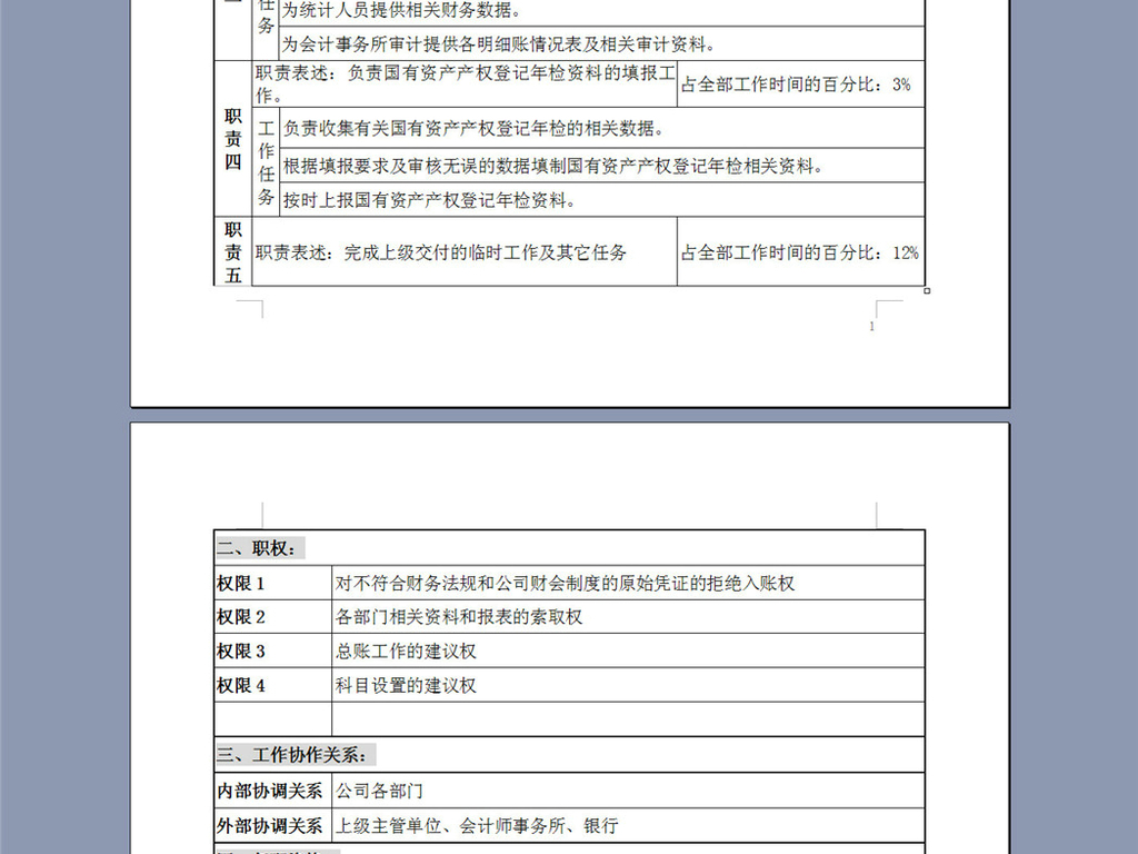 会计岗位说明书_收入会计职位说明书(2)