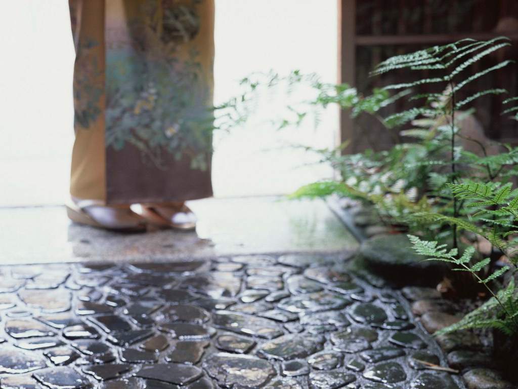 日式家居房子一角木屋生活摄影素材