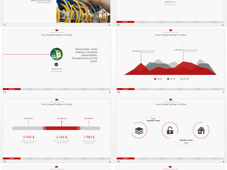 华为科技网络公司工作总结汇报PPT模板(图片