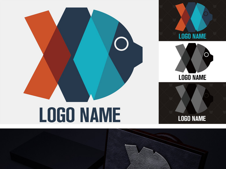 创意鱼logo标志男鞋男装箱包服饰配件(图片编