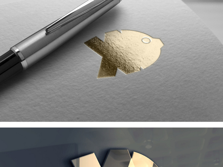 创意鱼logo标志男鞋男装箱包服饰配件(图片编