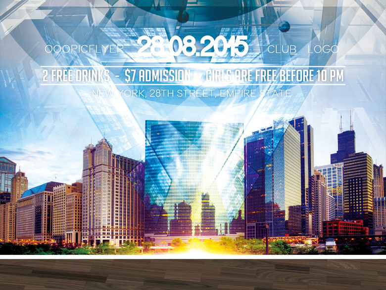 时光穿越未来城市科技创新宣传海报模板(图片