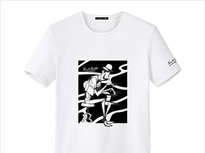 版权所有大牌迷彩人物男士体恤矢量图印花图案