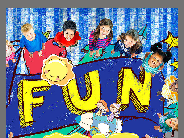 英语培训招生X展架早教易拉宝幼儿园托班(图片