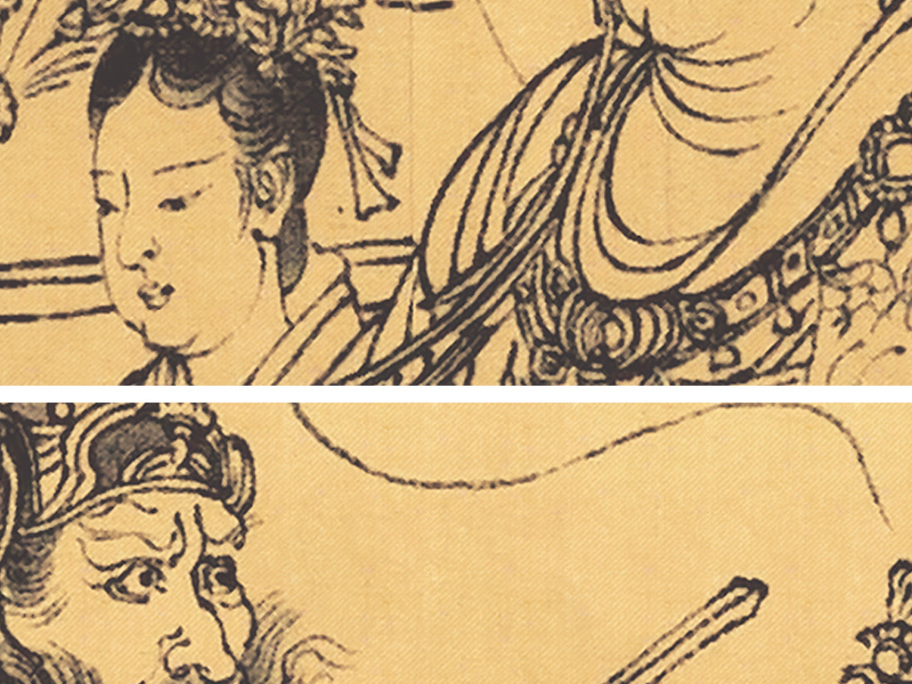 中式古代传世名画八十七神仙卷壁画背景墙