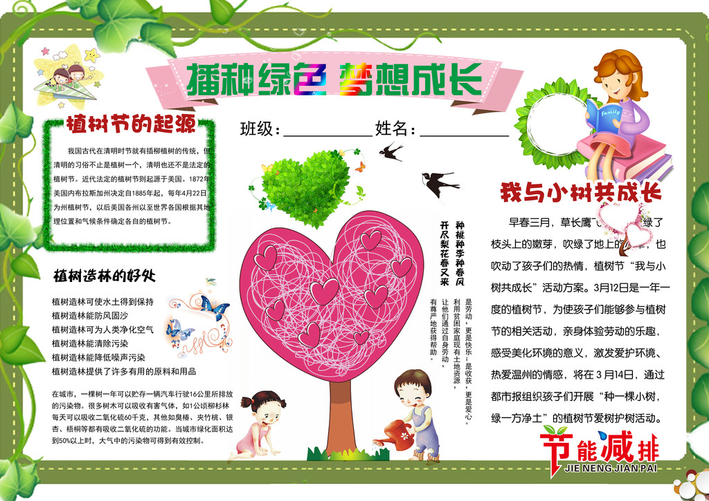 【本作品下载内容为:"植树节绿色清新手抄报电子小报"模板,其他内容仅为参考,如需印刷成实物请先认真校稿,避免造成不必要的经济损失。】 【声明】未经权利人许可,任何人不得随意使用本网站的原创作品(含预览图),否则将按照我国著作权法的相关规定被要求承担最高达50万元人民币的赔偿责任。