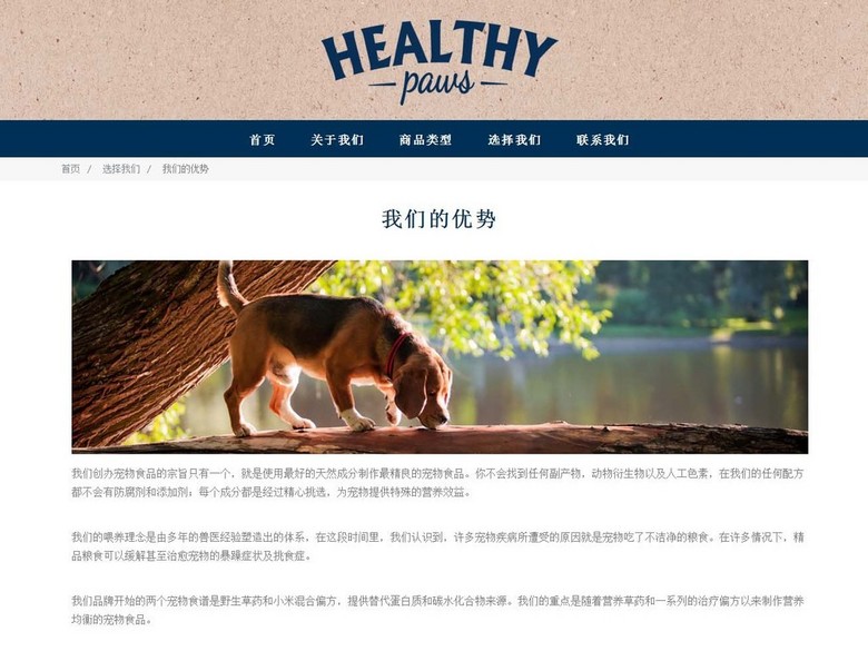 猫狗宠物食品网页设计DIV+CSS源码宠物食品