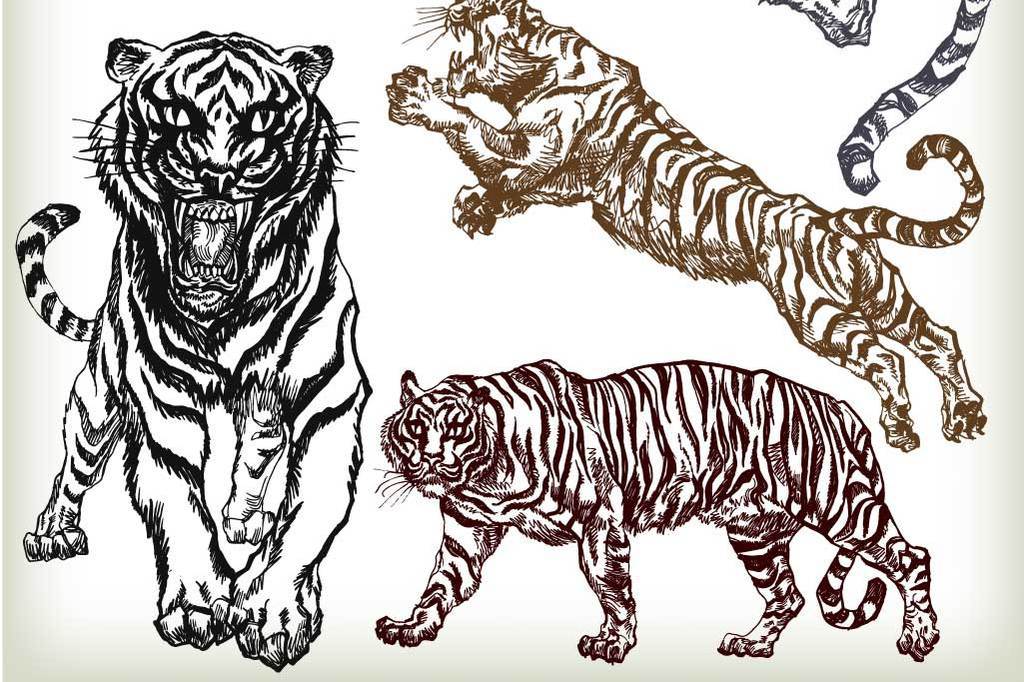 我图网提供精品流行素描动物老虎大象豺狼河马狮子马牛狗羊驴素材下载,作品模板源文件可以编辑替换,设计作品简介: 素描动物老虎大象豺狼河马狮子马牛狗羊驴 矢量图, RGB格式高清大图,使用软件为 Illustrator CS6(.eps) 老虎扑食 狮子吼叫 河马张嘴 大象仰头