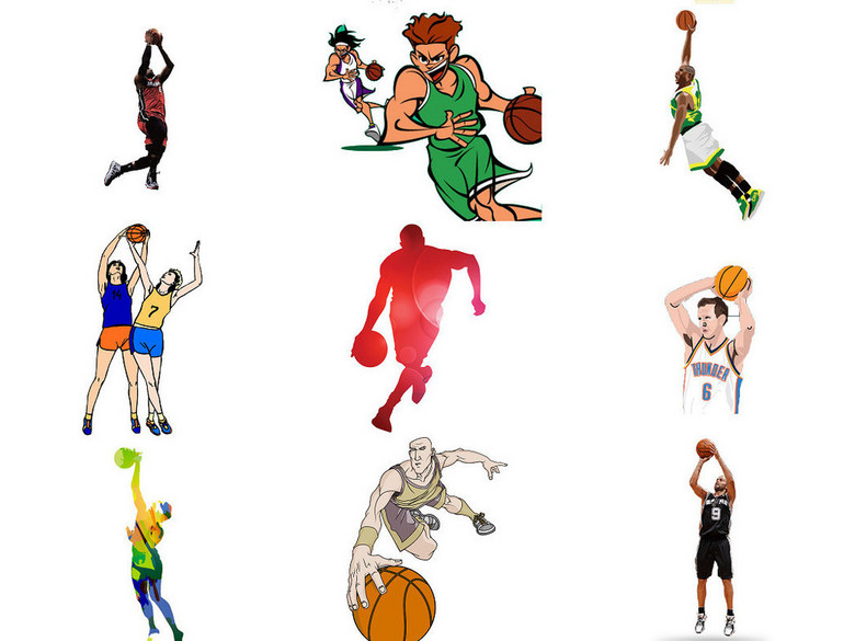 卡通篮球运动员免抠png透明素材1(图片编号:1