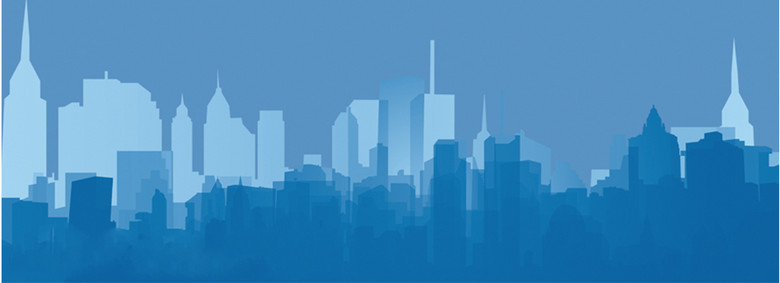 创意简约蓝色科技公司企业招聘展架广告模板(