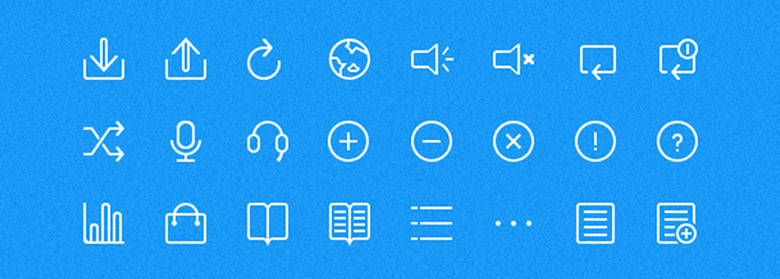 手机按钮图标素材软件常用小图标PSD格式(图