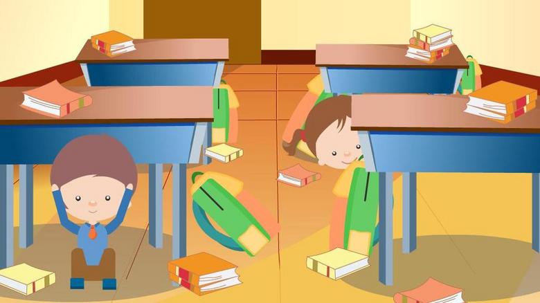 地震处理办法--学校篇时长40秒(图片编号:1617