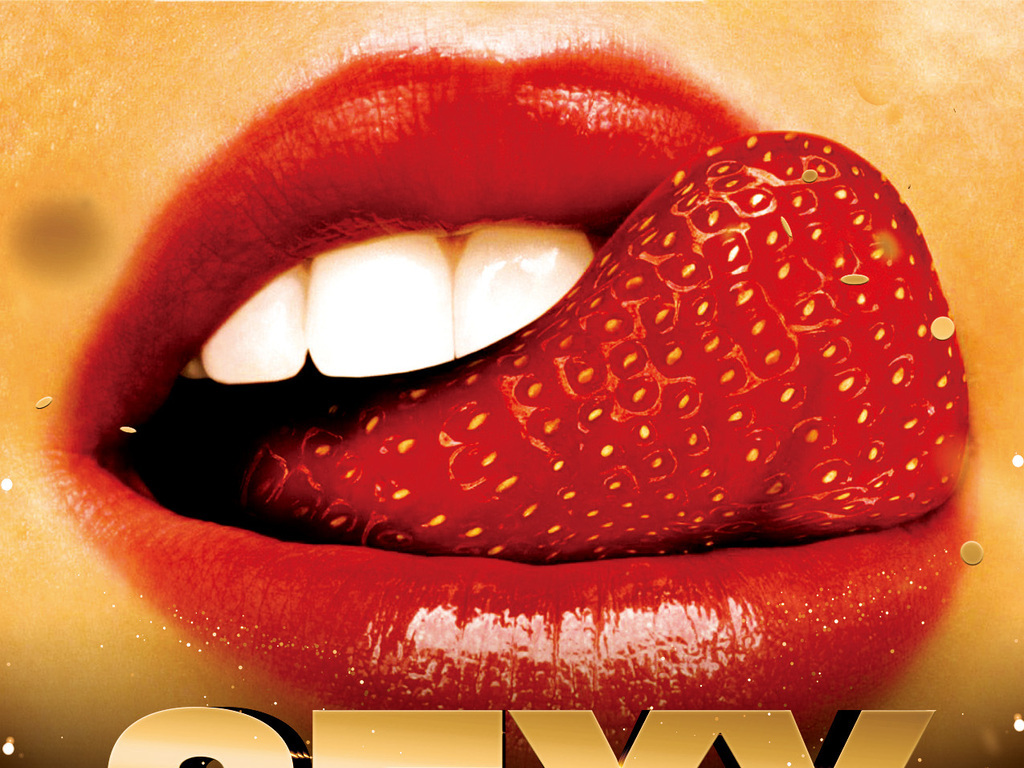 火辣性感甜蜜红唇妇女节女王节之夜宣传海报