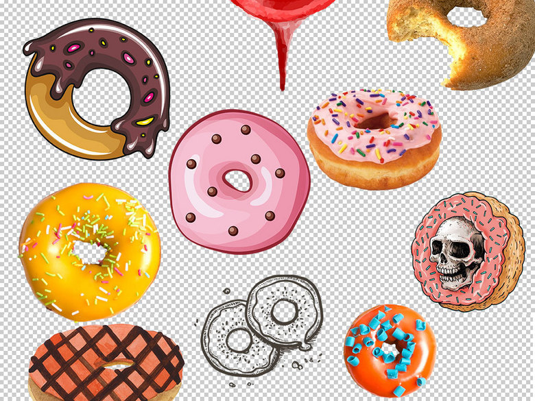 美味甜甜圈休闲食品海报素材(图片编号:16178