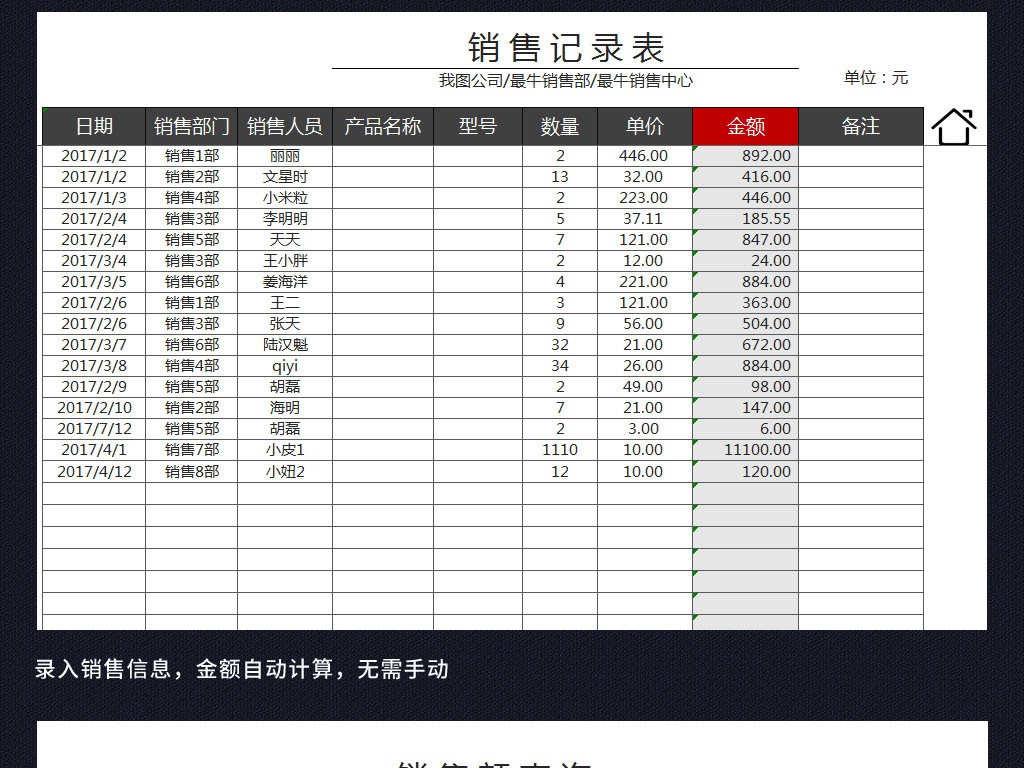 月度财务报表模板_月度销售收入报表