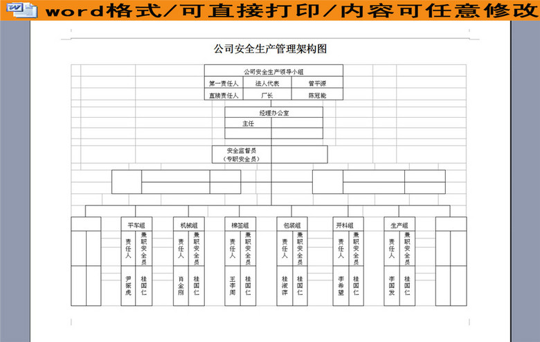 公司安全生产管理架构图(图片编号:16188005