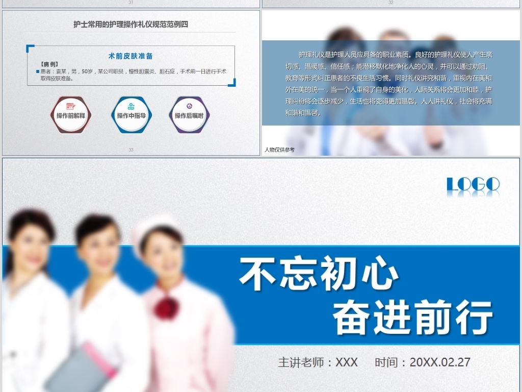 专业医院医疗护士服务规范与礼仪培训PPT模板