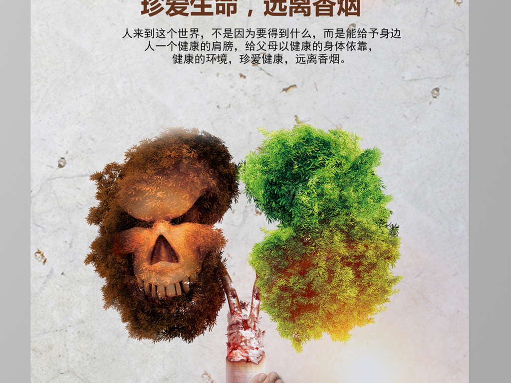 健康教育宣传栏|禁烟展板|拒绝烟草健康生活|吸烟有害健康|慈善无界海报