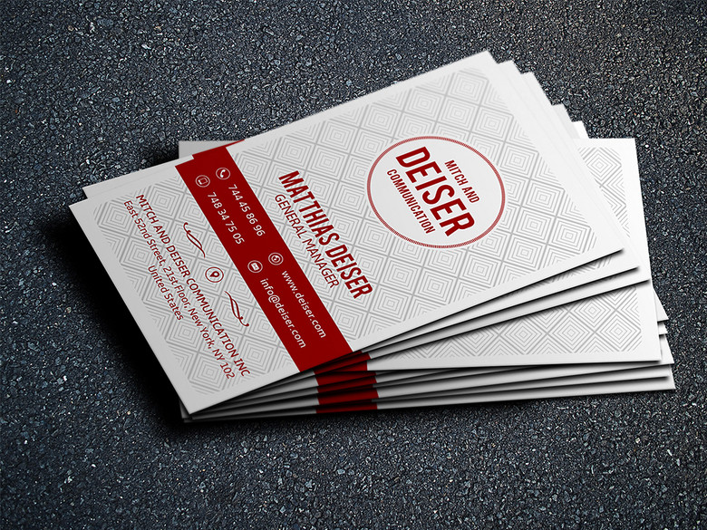 简洁大气红色竖版名片设计(图片编号:1619560