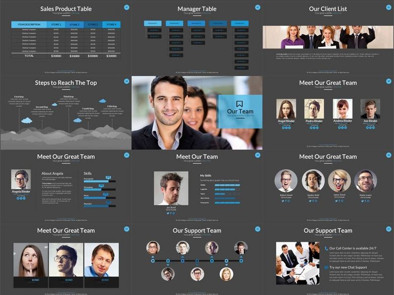 公司企业团队项目介绍服务推广PPT模板(图片