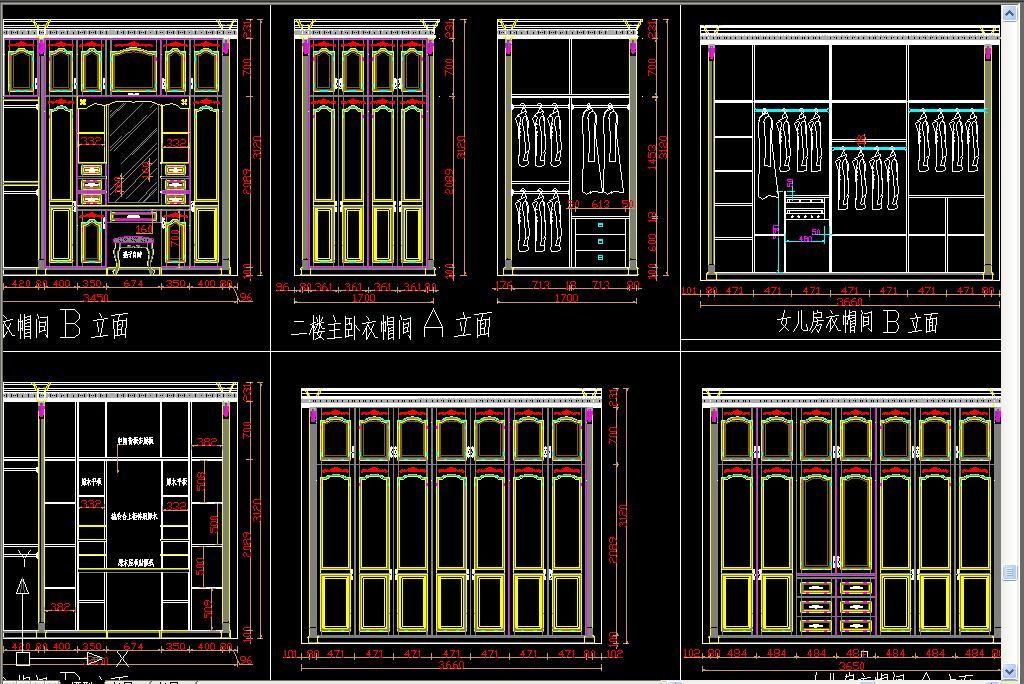 酒柜衣柜CAD平面设计图下载(图片3.45MB)_C