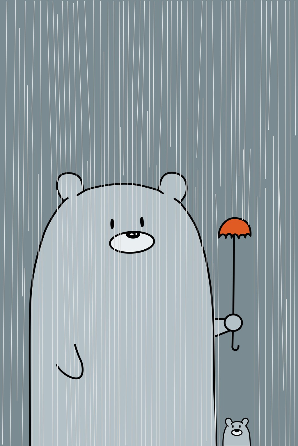 卡通动物小熊手机壳图案设计