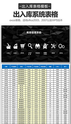 进销存表格报表设计素材_进销存表格报表模板
