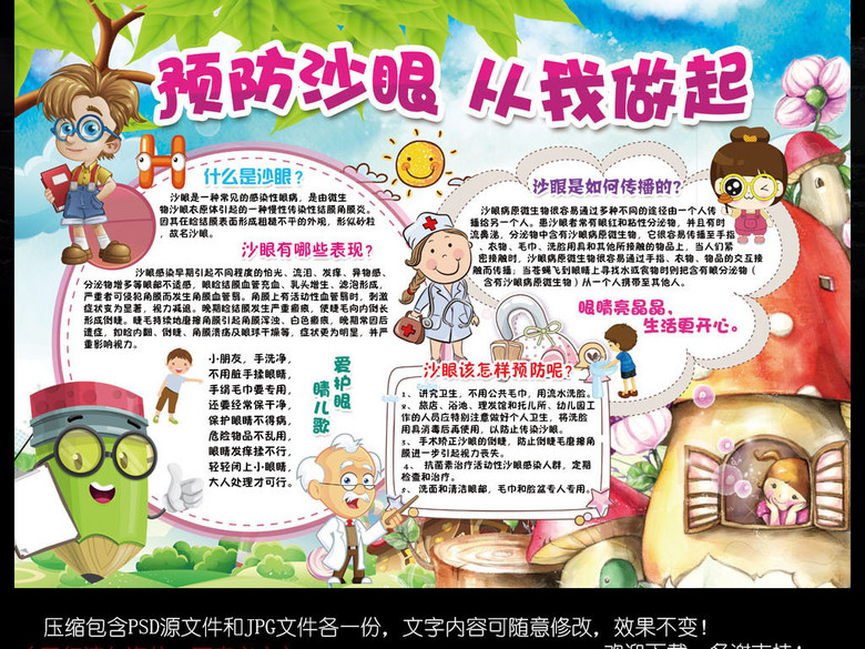 爱眼小报保护眼睛预防近视健康手抄小报素材(