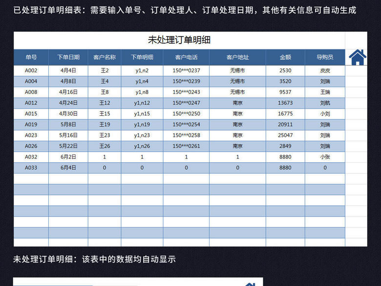 员工销售订单管理提成工资统计查询系统表格(