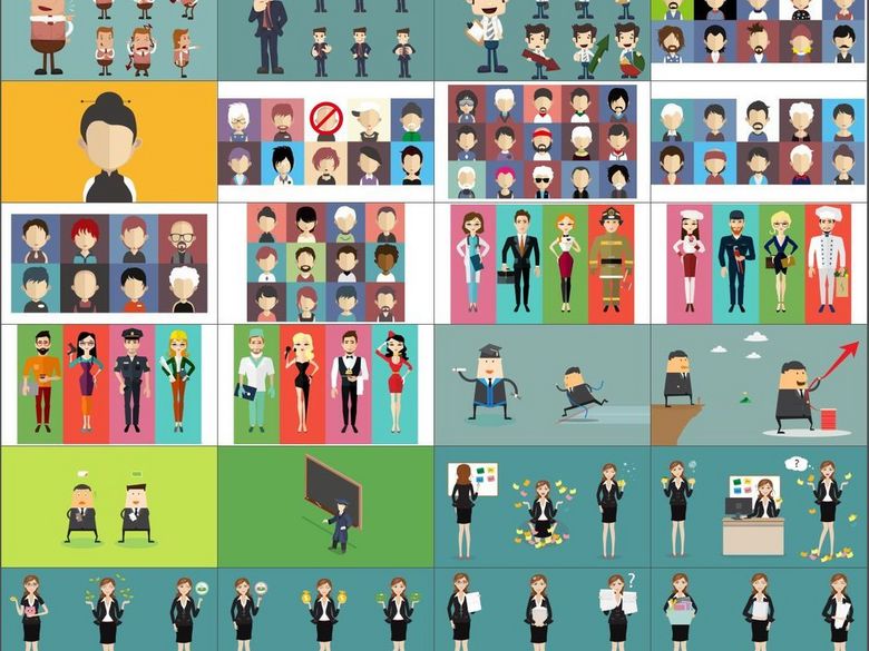 165页人物插画矢量图形卡通素材(图片编号:16