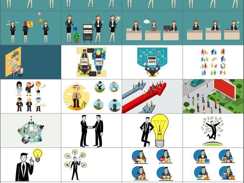 165页人物插画矢量图形卡通素材(图片编号:16