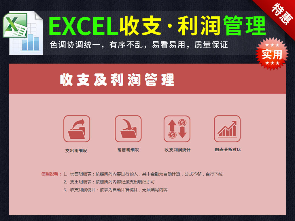 收入支出明细表模板_excel支出和收入模版(2)